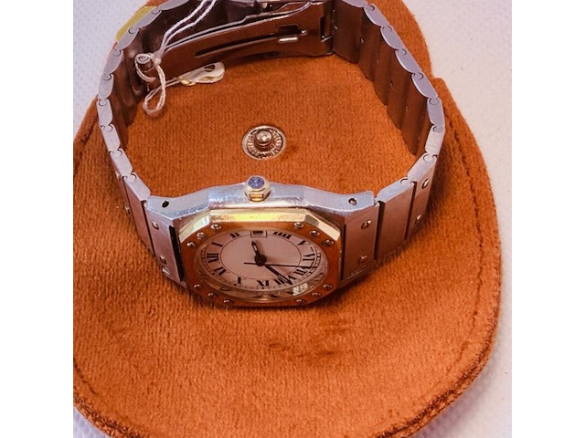 Santos model octagon tank horloge - afbeelding 5 van  8
