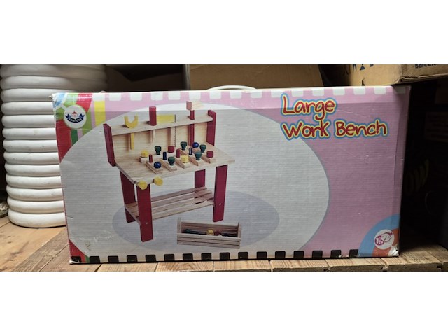 Santoys houten kinderwerkbank aantal 1 stuks. - afbeelding 3 van  3
