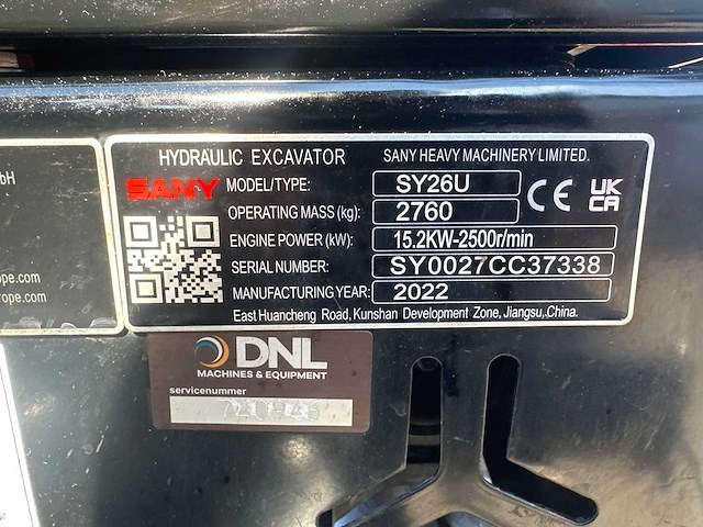 Sany - sy26u - minigraafmachine - afbeelding 8 van  16