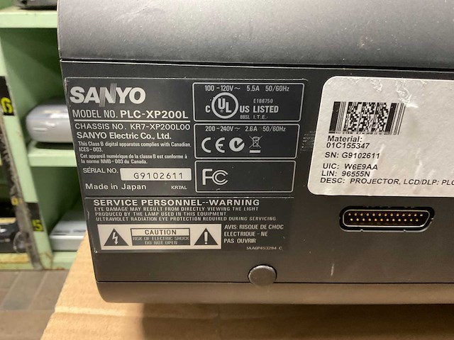 Sanyo plc-xp200l projector - afbeelding 5 van  7