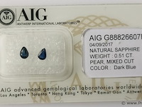 Sapphire 0.51ct aig certified - afbeelding 2 van  4