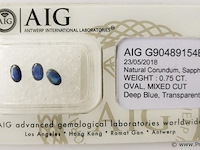 Sapphire 0.75ct aig certified - afbeelding 2 van  4