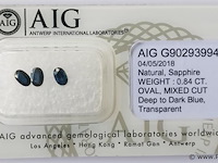 Sapphire 0.84ct aig certified - afbeelding 2 van  4