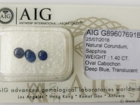 Sapphire 1.40ct aig certified - afbeelding 2 van  3