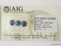 Sapphire 3.31ct aig certified - afbeelding 1 van  3