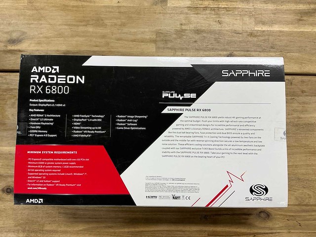 Sapphire pulse amd radeon rx 6800 videokaart - afbeelding 2 van  3