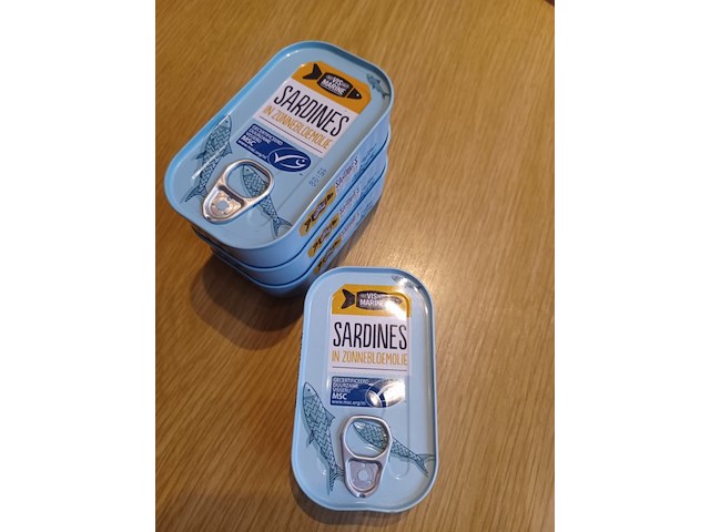 Sardines in zonnebloemolie tht 28-02-2029 125 gram aantal 4 blikjes. - afbeelding 2 van  3