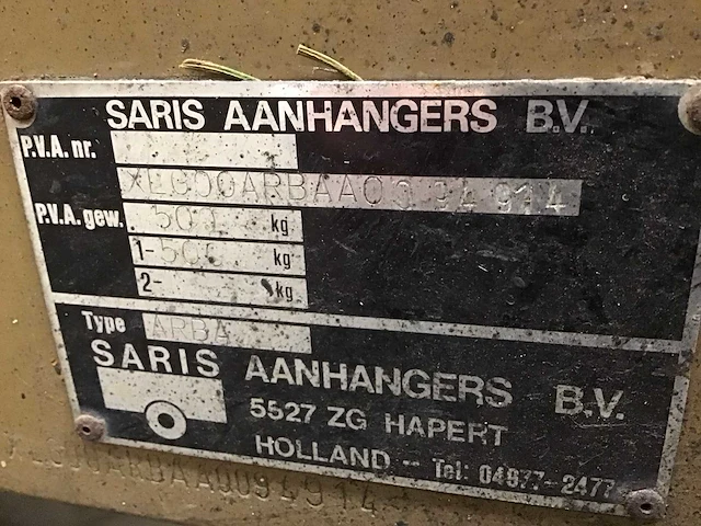 Saris aanhangwagen - afbeelding 5 van  5