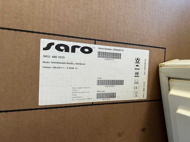 Saro - 440-1010 - professionele rvs vaatwasser - afbeelding 4 van  9