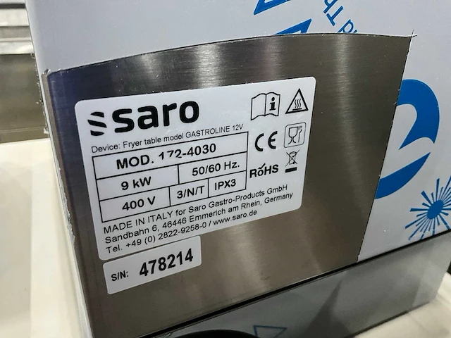 Saro - gastroline 12v - friteuse - afbeelding 9 van  9
