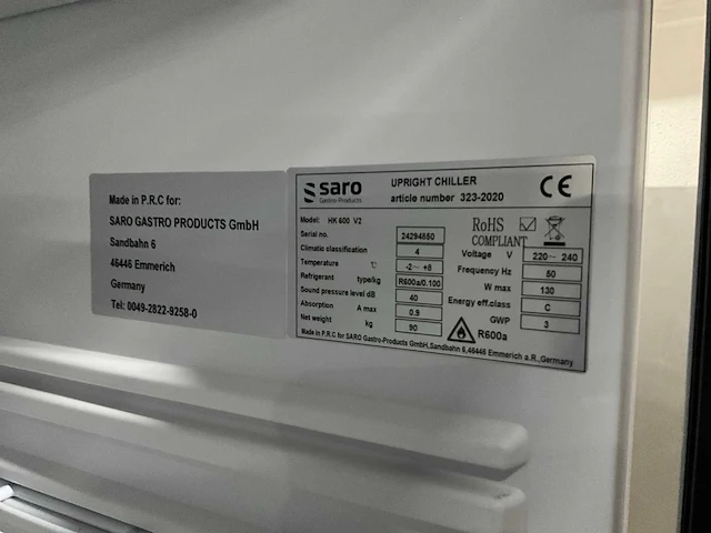 Saro - hk 600 v2 - koelkast - afbeelding 3 van  11