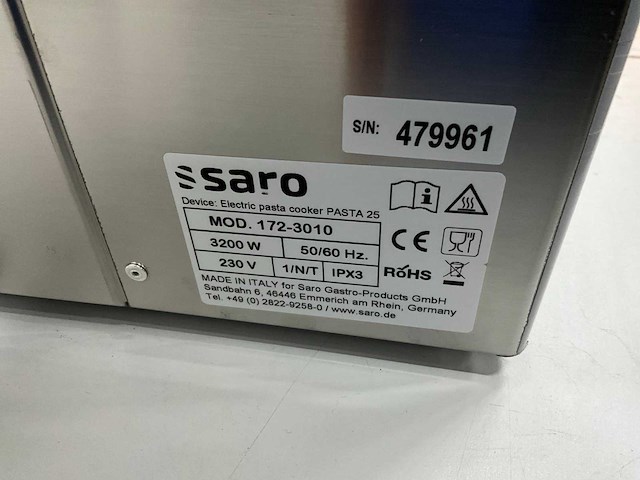 Saro - pasta 25 - elektrische pastakoker - afbeelding 9 van  9