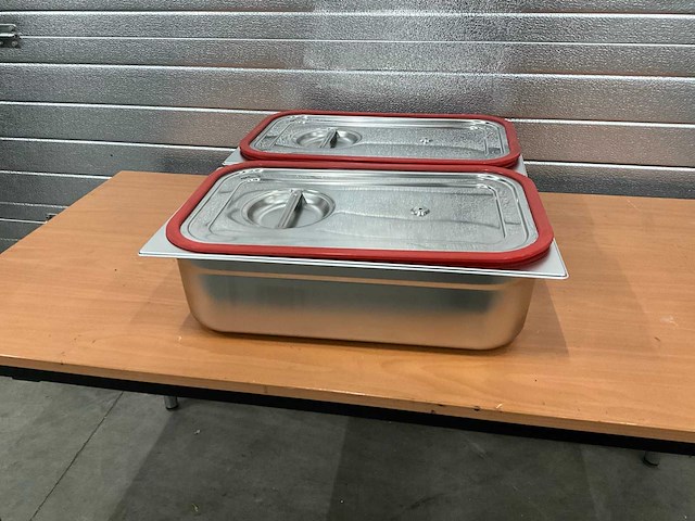 Saro 1/1 gn bakken met siliconen deksels (2x) - afbeelding 1 van  6