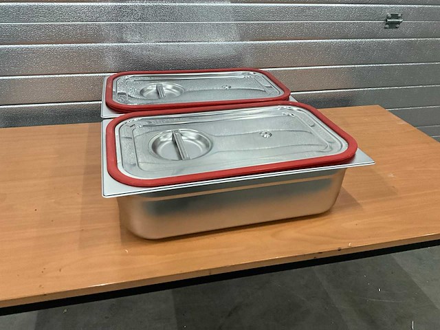 Saro 1/1 gn bakken met siliconen deksels (2x) - afbeelding 2 van  6