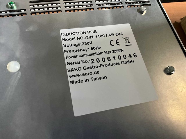 Saro ab-20a inductie kookplaat - afbeelding 6 van  6