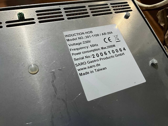 Saro ab-20a inductie kookplaat - afbeelding 7 van  7