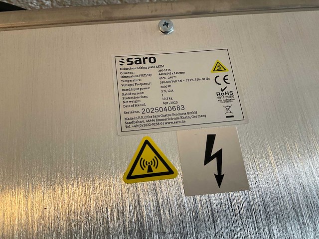 Saro akim inductie kookplaat - afbeelding 8 van  8