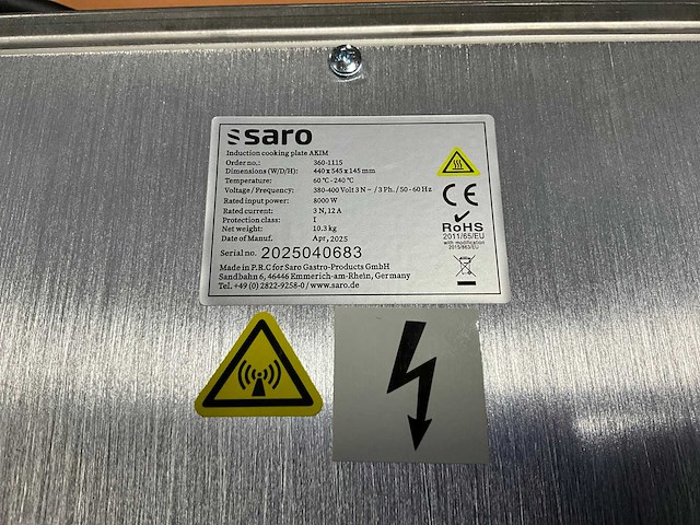 Saro akim inductie kookplaat - afbeelding 6 van  7