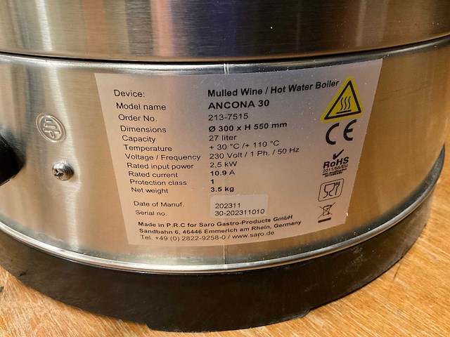 Saro ancona 30 warmwater boiler - afbeelding 8 van  8