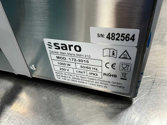 Saro bmh 210 1/1 gn au bain-marie - afbeelding 8 van  8