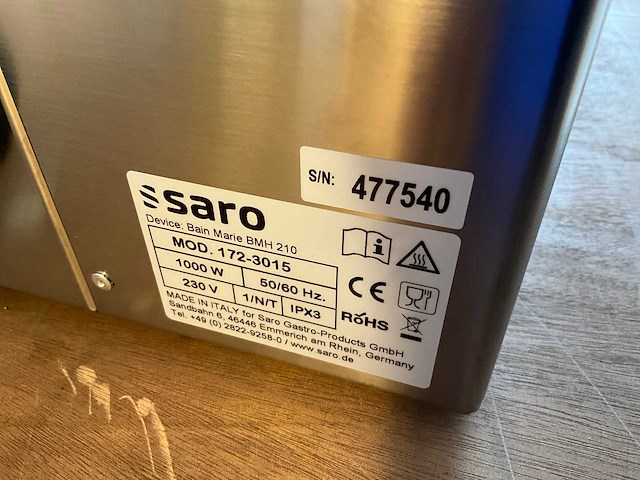 Saro bmh 219 1/1 gn au-bain-marie - afbeelding 7 van  7