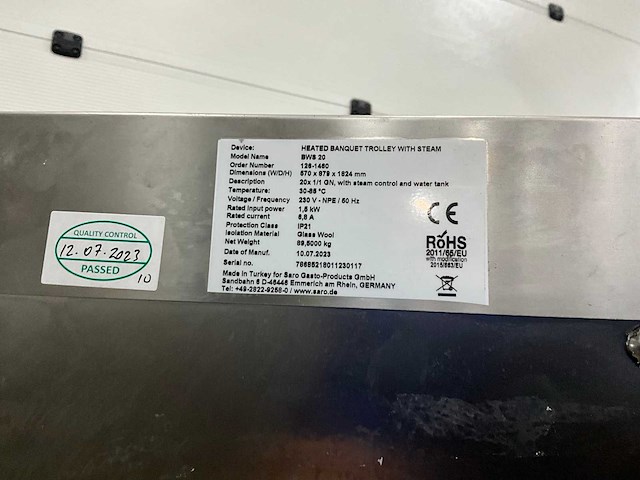 Saro bws 20 verwarmde banquetwagen met stoom - afbeelding 10 van  11