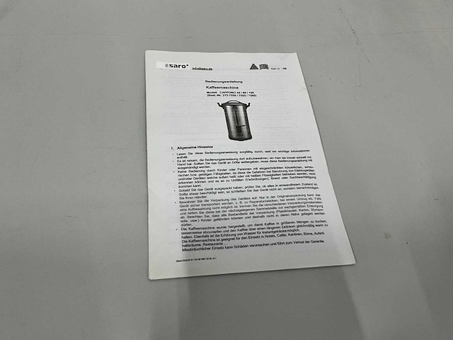 Saro cappono 100 koffiemachine - afbeelding 4 van  5