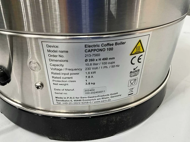 Saro cappono 100 koffiemachine - afbeelding 7 van  7