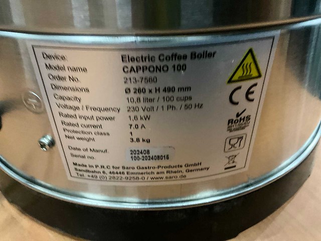 Saro cappono 100 percolator - afbeelding 6 van  6
