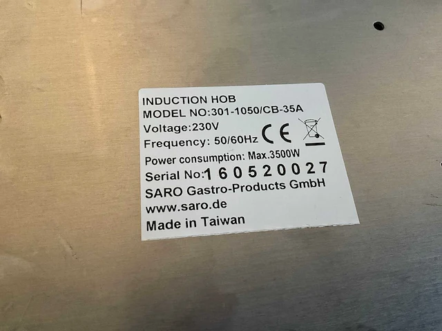 Saro cb-35a inductie kookplaat - afbeelding 7 van  7