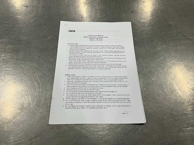 Saro cw 35-a inductie wok - afbeelding 7 van  8