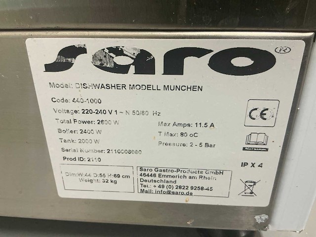 Saro dishwasher münchen glazenvaatwasmachine - afbeelding 5 van  5