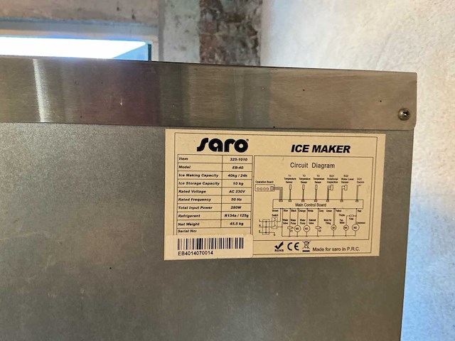 Saro eb-40 ijsblokjesmachine - afbeelding 8 van  8
