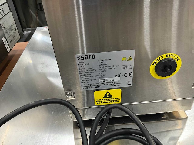 Saro eco koffiemachine - afbeelding 7 van  7