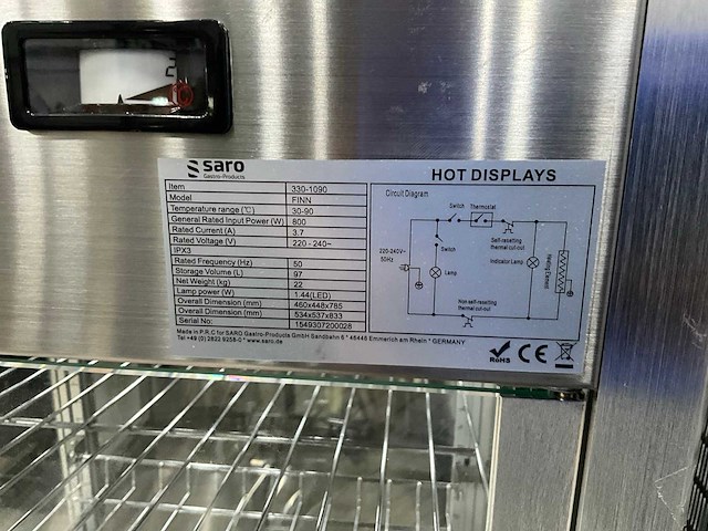 Saro finn warmhoudvitrine - afbeelding 6 van  6