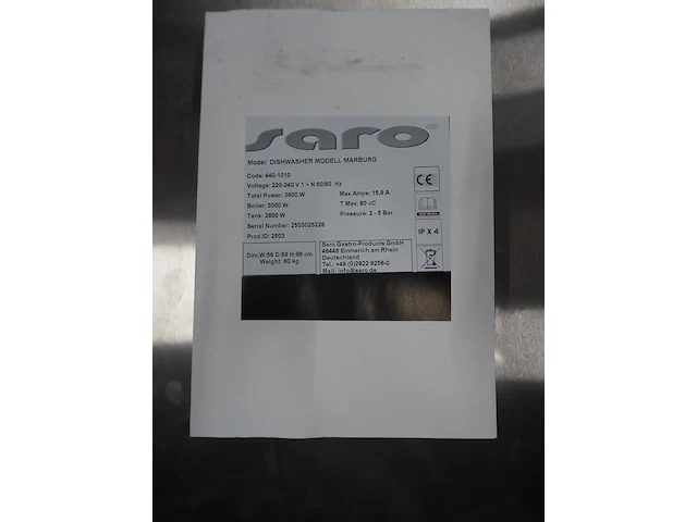 Saro gastro-products gmbh - afbeelding 2 van  10