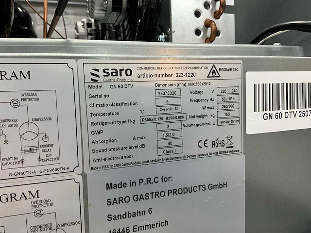 Saro gn 60dtv koel/vrieskast - afbeelding 8 van  8