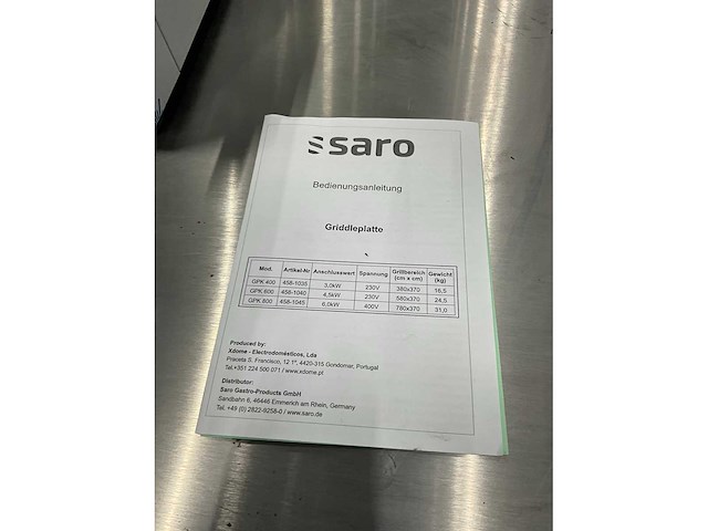 Saro gpk 400 bakplaat - afbeelding 8 van  9
