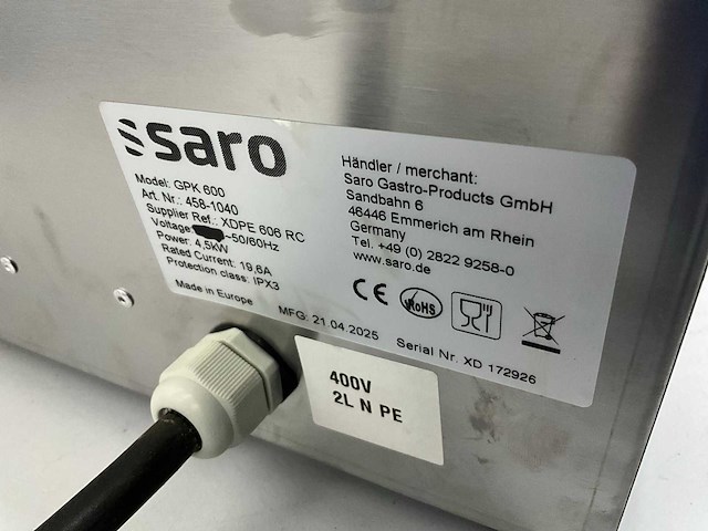 Saro gpk 600 bakplaat - afbeelding 6 van  6