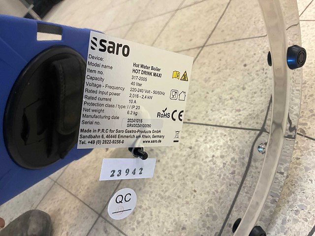 Saro hot drink maxi warmwater ketel - afbeelding 7 van  7