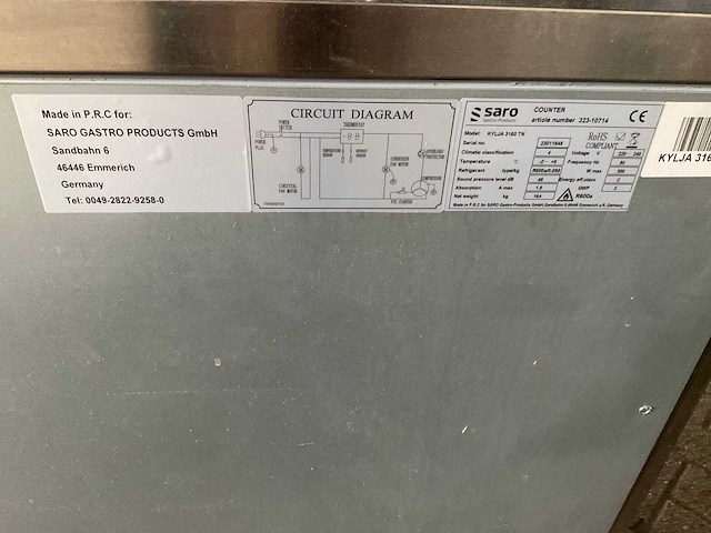 Saro kylja 3160 tn koelwerkbank - afbeelding 3 van  3