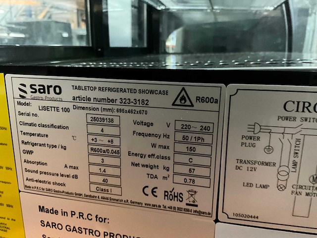 Saro lisette 100 koelvitrine - afbeelding 4 van  4