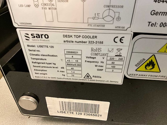 Saro lisette 120 koelvitrine - afbeelding 7 van  7