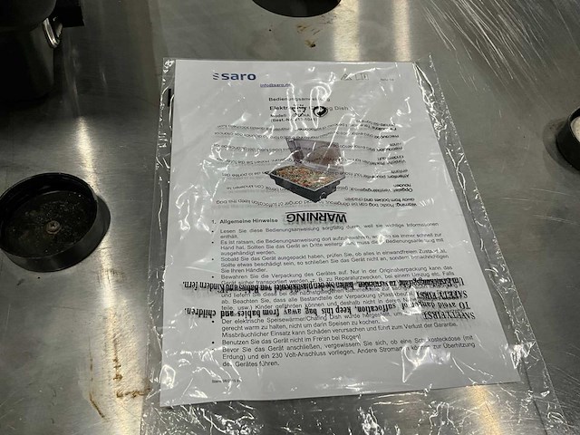 Saro lorena elektrische chaving dish - afbeelding 2 van  3