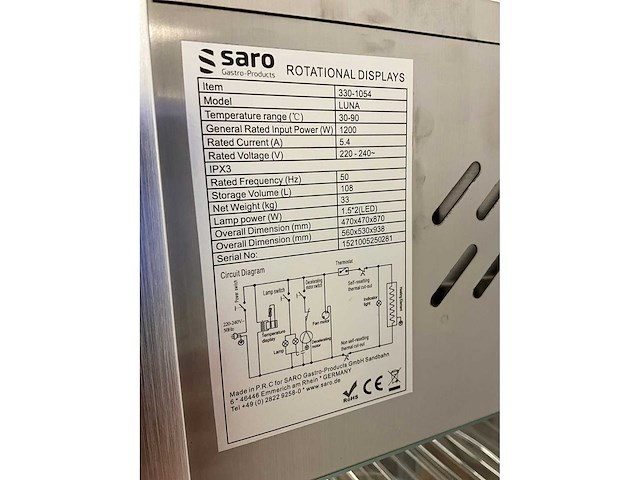 Saro luna warmhoudvitrine - afbeelding 9 van  9