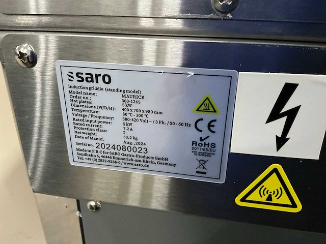 Saro maurice inductie grillplaat - afbeelding 2 van  8