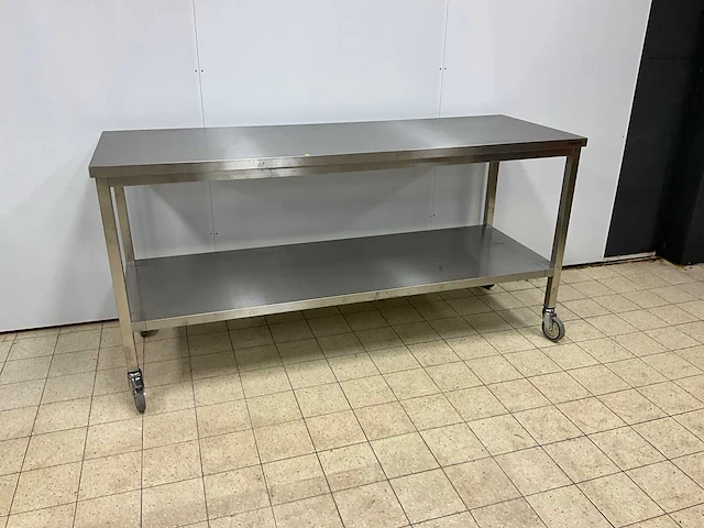 Saro mobiele rvs werktafel - afbeelding 1 van  6