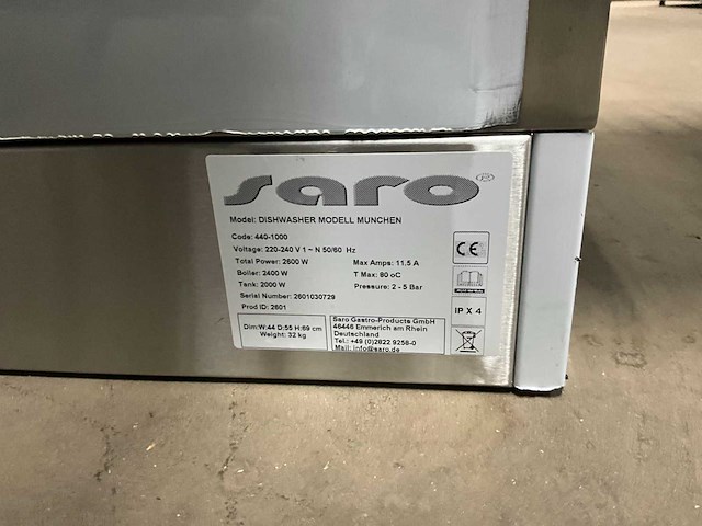 Saro münchen glazenspoelmachine - afbeelding 6 van  6