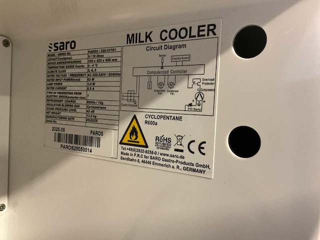 Saro paros glasdeur melkkoelkast - afbeelding 8 van  8