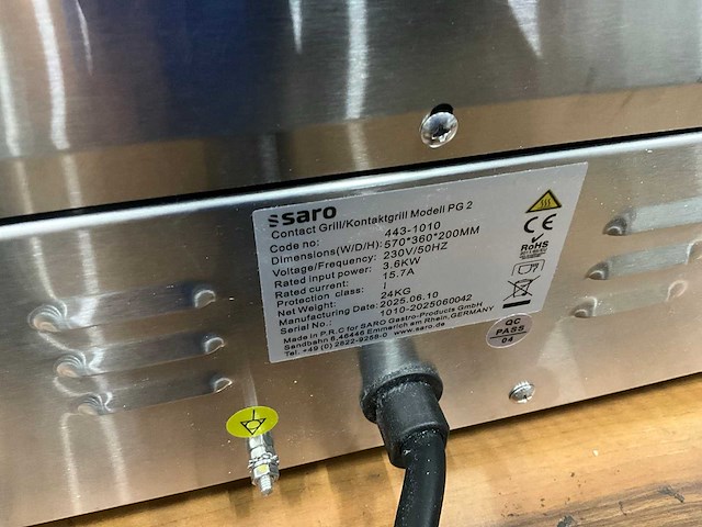 Saro pg 2 dubbele contactgrill - afbeelding 7 van  7